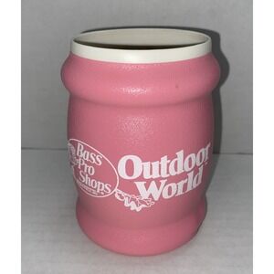 Bass Pro Shops Outdoor World Vintage Can Koozie - Pink Excellent Shape